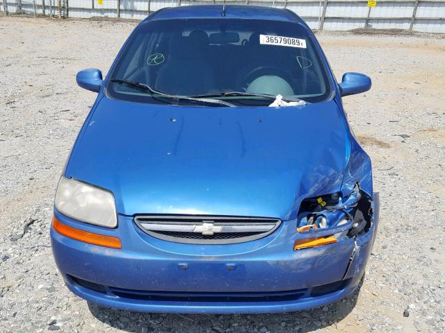 KL1TD62665B478240 - 2005 CHEVROLET AVEO BASE Mavi foto 10