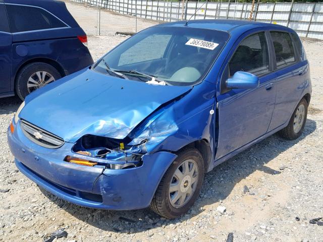 KL1TD62665B478240 - 2005 CHEVROLET AVEO BASE Mavi foto 2
