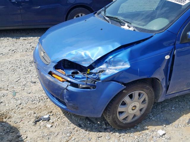 KL1TD62665B478240 - 2005 CHEVROLET AVEO BASE Mavi foto 9