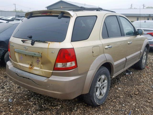 KNDJC733735035927 - 2003 KIA SORENTO EX GOLD photo 4