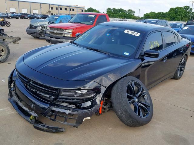 2C3CDXHG3HH529045 - 2017 DODGE CHARGER SX BLACK photo 2