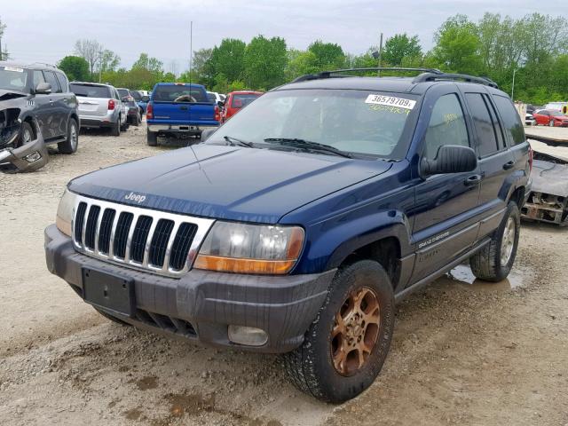 1J4GW58S1XC720006 - 1999 JEEP GRAND CHER BLUE photo 2