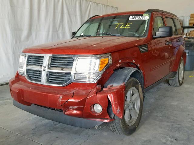 1D8GT58K67W736717 - 2007 DODGE NITRO SLT RED photo 2