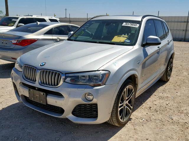 5UXWX7C56F0K32454 - 2015 BMW X3 XDRIVE3 SILVER photo 2