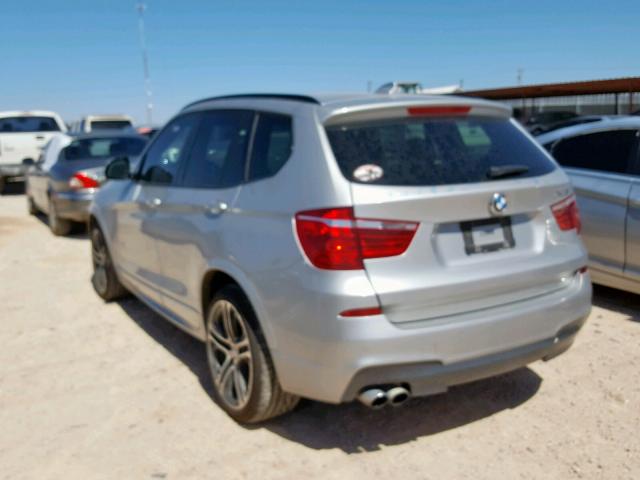 5UXWX7C56F0K32454 - 2015 BMW X3 XDRIVE3 SILVER photo 3