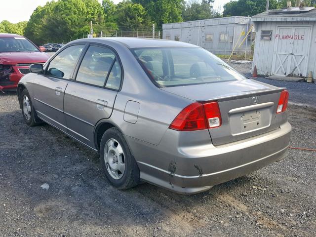 JHMES96604S009371 - 2004 HONDA CIVIC HYBR GRAY photo 3