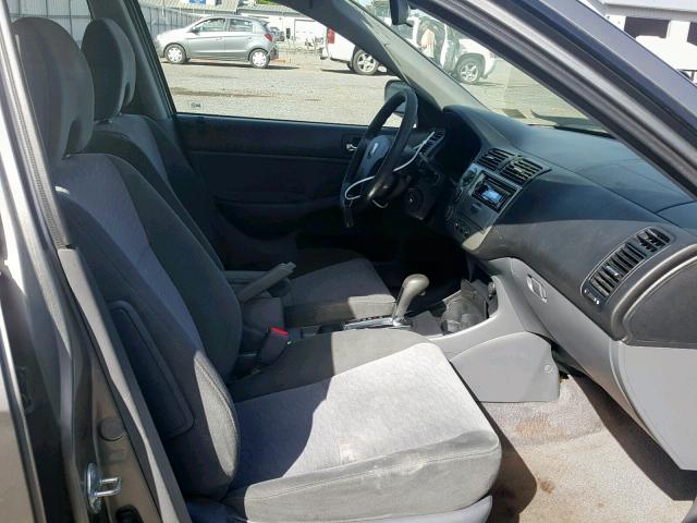 JHMES96604S009371 - 2004 HONDA CIVIC HYBR GRAY photo 5