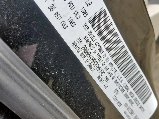 2A8HR44H88R708099 - 2008 CHRYSLER TOWN & COU BLACK photo 10