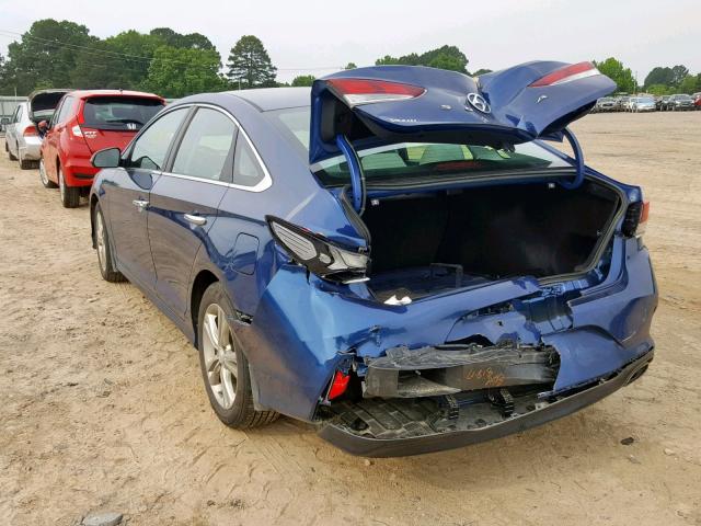 5NPE34AF4JH644564 - 2018 HYUNDAI SONATA SPO BLUE photo 3