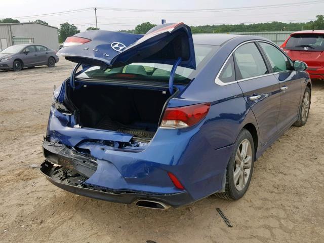 5NPE34AF4JH644564 - 2018 HYUNDAI SONATA SPO BLUE photo 4