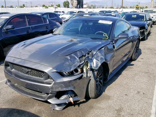 1FA6P8CF9H5330566 - 2017 FORD MUSTANG GT CHARCOAL photo 2