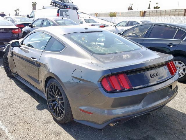 1FA6P8CF9H5330566 - 2017 FORD MUSTANG GT CHARCOAL photo 3