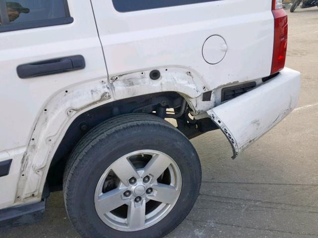 1J8HG48N96C228794 - 2006 JEEP COMMANDER WHITE photo 9