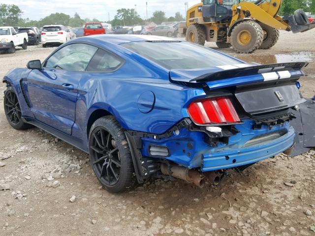 1FA6P8JZ7H5526034 - 2017 FORD MUSTANG SH BLUE photo 3