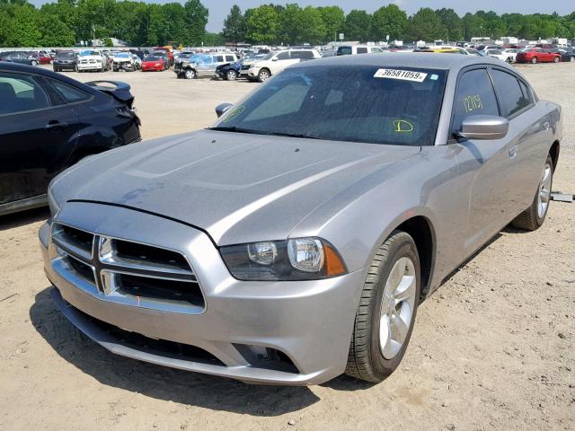 2C3CDXBG9EH266354 - 2014 DODGE CHARGER SE SILVER photo 2