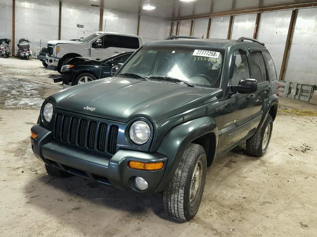 1J4GL58K42W222625 - 2002 JEEP LIBERTY LI GREEN photo 2