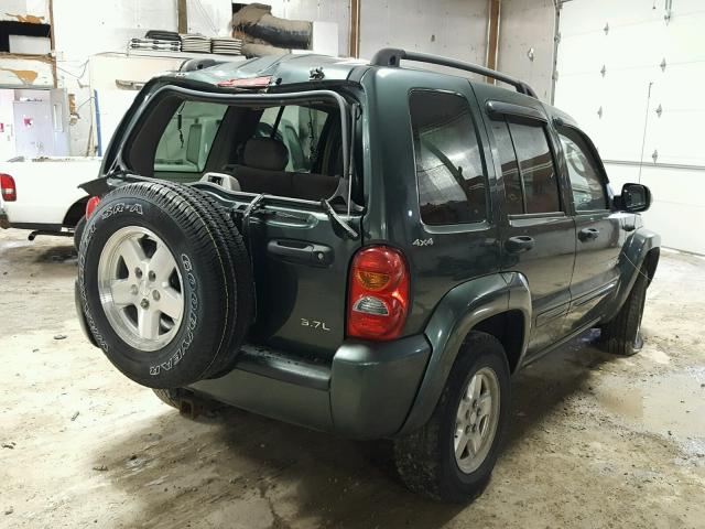 1J4GL58K42W222625 - 2002 JEEP LIBERTY LI GREEN photo 4