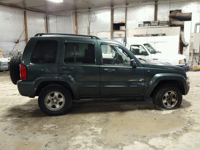 1J4GL58K42W222625 - 2002 JEEP LIBERTY LI GREEN photo 9