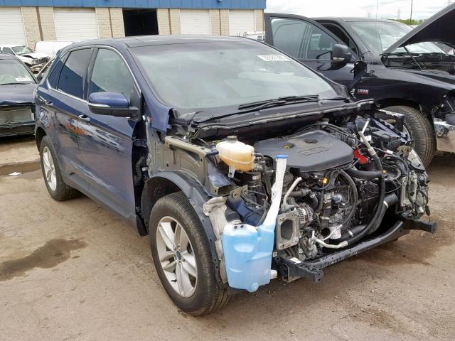 2FMPK4J95GBC41358 - 2016 FORD EDGE SEL BLUE photo 1