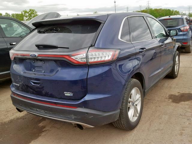 2FMPK4J95GBC41358 - 2016 FORD EDGE SEL BLUE photo 4