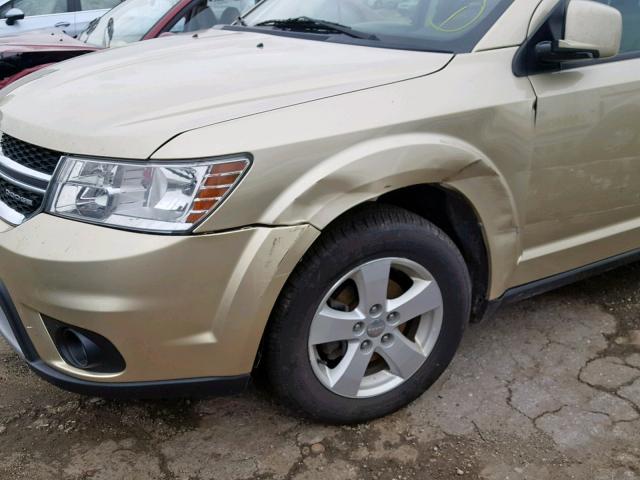 3D4PG1FG0BT526822 - 2011 DODGE JOURNEY MA GOLD photo 9