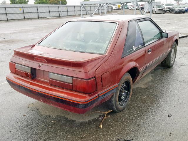 1FABP41E7JF300502 - 1988 FORD MUSTANG LX RED photo 4
