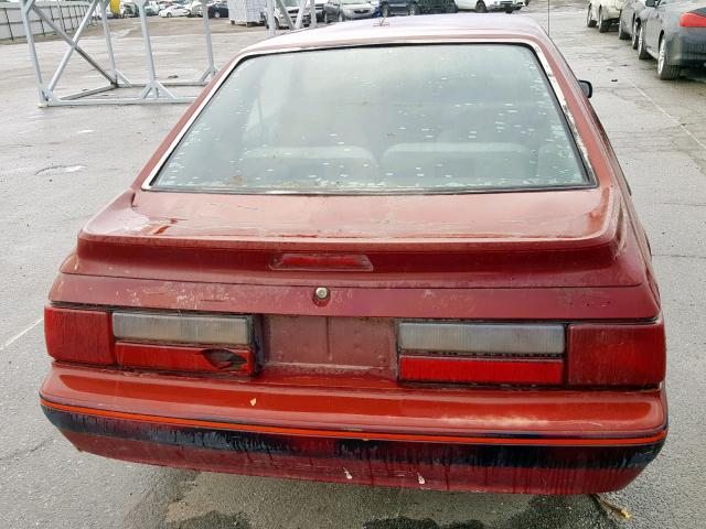 1FABP41E7JF300502 - 1988 FORD MUSTANG LX RED photo 6
