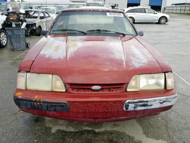 1FABP41E7JF300502 - 1988 FORD MUSTANG LX RED photo 9