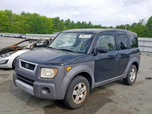 5J6YH28543L036570 - 2003 HONDA ELEMENT EX BLACK photo 2