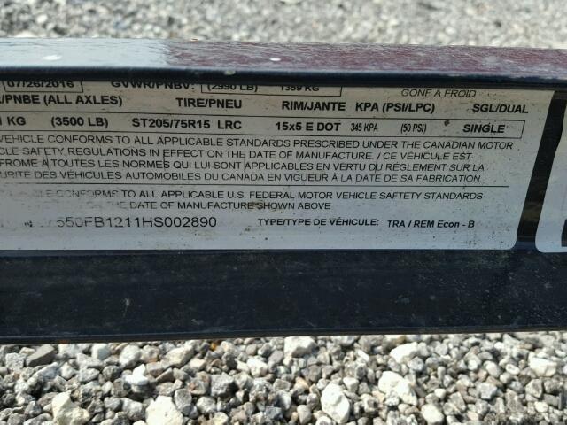 550FB1211HS002890 - 2017 TRAIL KING UTILITY BLACK photo 10