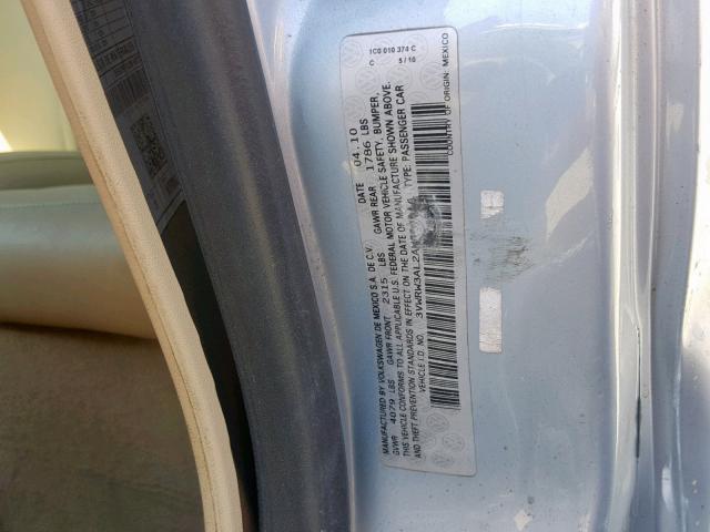 3VWRW3AL2AM006846 - 2010 VOLKSWAGEN NEW BEETLE Gümüş foto 10