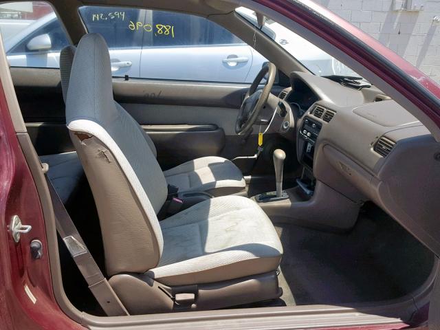 JT2EL56D7S0010427 - 1995 TOYOTA TERCEL DX BURGUNDY photo 5