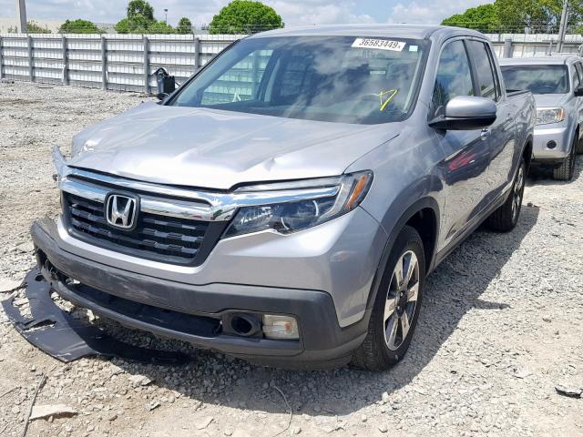 5FPYK2F67HB004880 - 2017 HONDA RIDGELINE SILVER photo 2