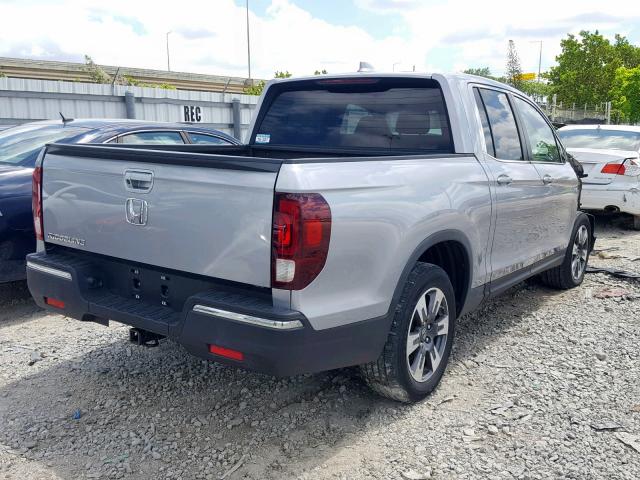 5FPYK2F67HB004880 - 2017 HONDA RIDGELINE SILVER photo 4