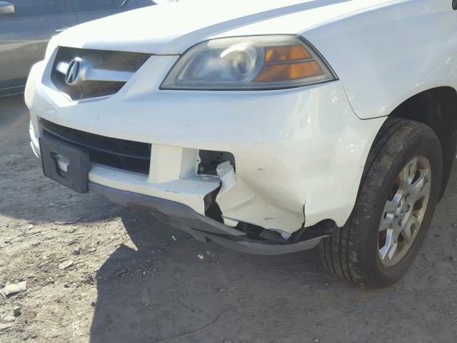 2HNYD18916H538883 - 2006 ACURA MDX TOURIN WHITE photo 9