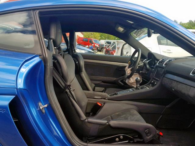 WP0AC2A86GK197542 - 2016 PORSCHE CAYMAN GT4 BLUE photo 5