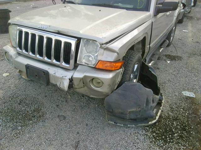 1J8HH58267C673391 - 2007 JEEP COMMANDER SILVER photo 9