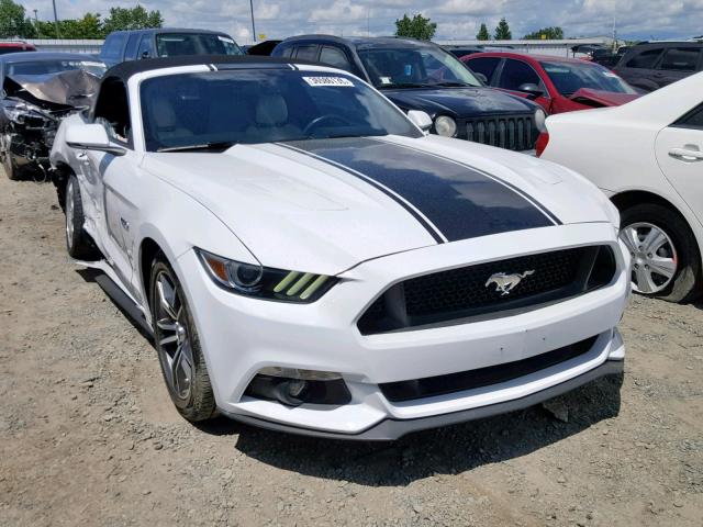 1FATP8FF7G5291229 - 2016 FORD MUSTANG GT WHITE photo 1