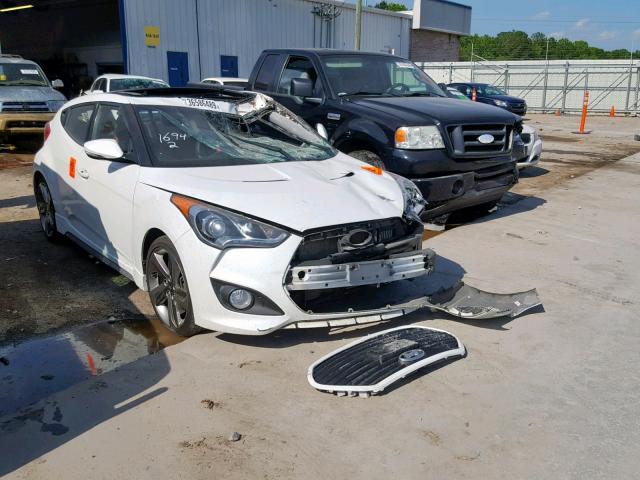 KMHTC6AE0DU166403 - 2013 HYUNDAI VELOSTER T WHITE photo 1