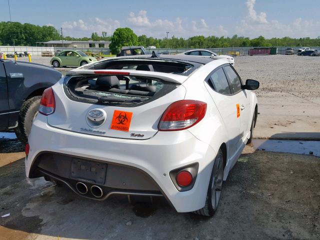 KMHTC6AE0DU166403 - 2013 HYUNDAI VELOSTER T WHITE photo 4