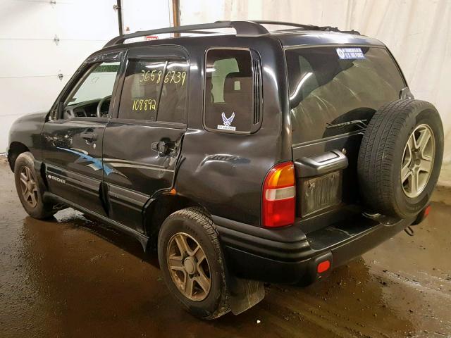 2CNBJ634X46909475 - 2004 CHEVROLET TRACKER LT BLACK photo 3