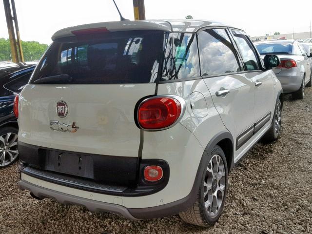 ZFBCFADH3EZ015129 - 2014 FIAT 500L TREKK WHITE photo 4