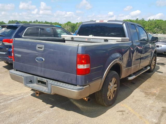 1FTPX125X4NC30565 - 2004 FORD F150 BLUE photo 4