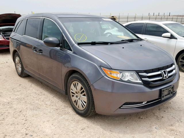 5FNRL5H25EB053741 - 2014 HONDA ODYSSEY LX GRAY photo 1