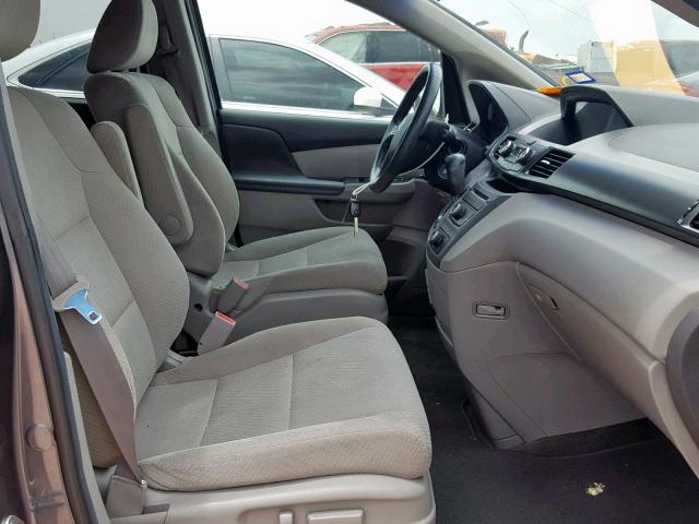 5FNRL5H25EB053741 - 2014 HONDA ODYSSEY LX GRAY photo 5