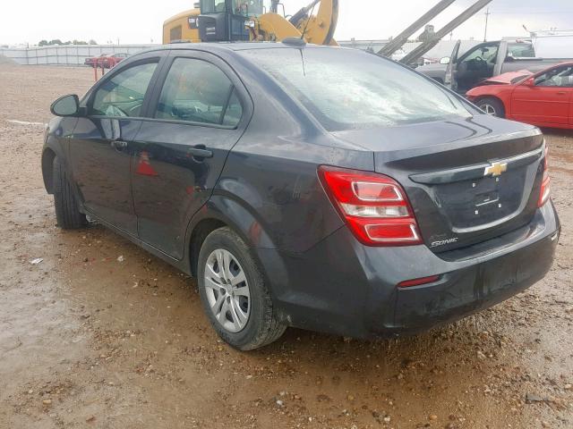 1G1JB5SH0H4159127 - 2017 CHEVROLET SONIC LS GRAY photo 3