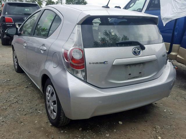 JTDKDTB37C1026390 - 2012 TOYOTA PRIUS C SILVER photo 3