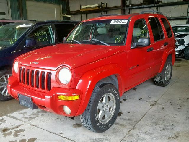 1J4GL58K93W528852 - 2003 JEEP LIBERTY LI RED photo 2