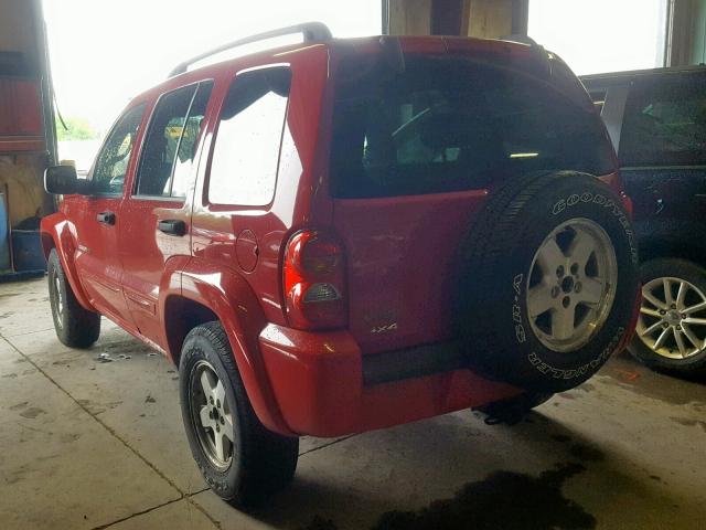 1J4GL58K93W528852 - 2003 JEEP LIBERTY LI RED photo 3