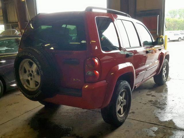 1J4GL58K93W528852 - 2003 JEEP LIBERTY LI RED photo 4